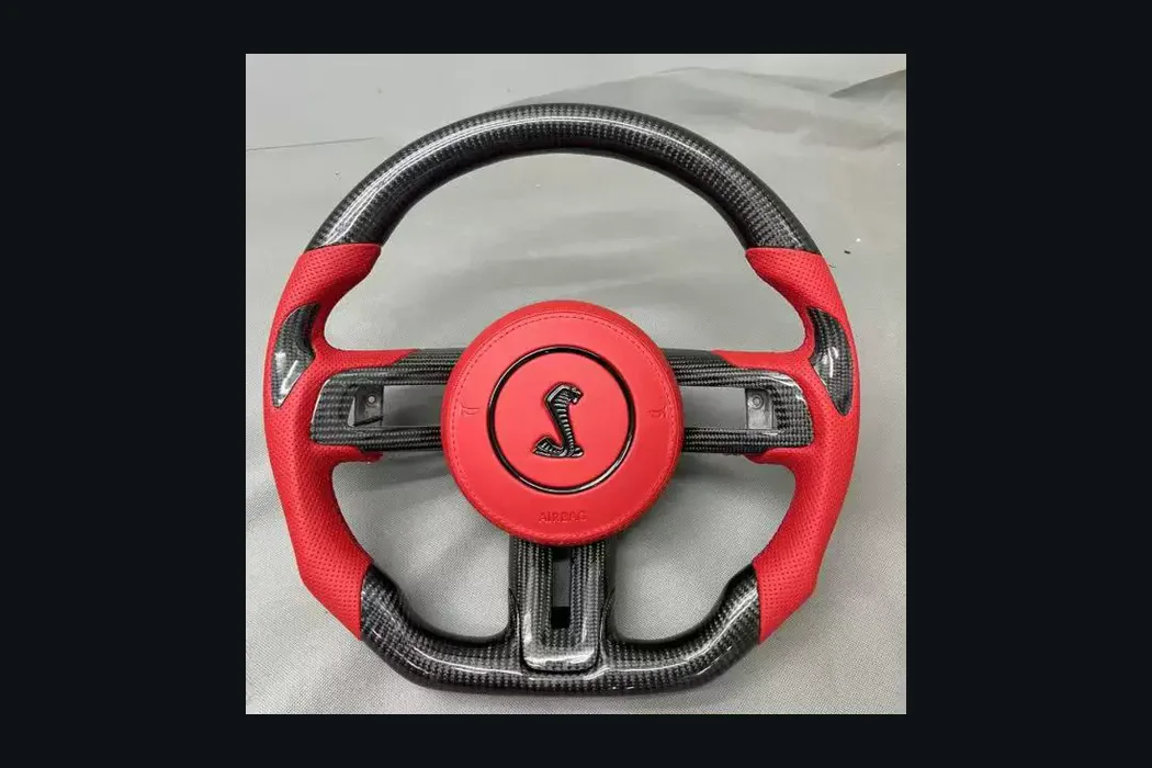 Ford Model S Perforated Carbon Fiber Wheel — Custom Steering Wheel