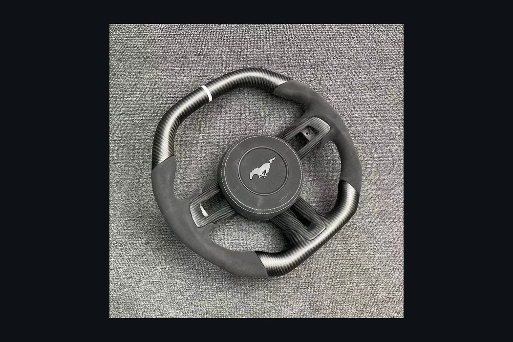 Ford Mustang Carbon Fiber Steering Wheel | BRONFELD Ford Mustang Carbon Fiber Steering Wheel — Custom Steering Wheel